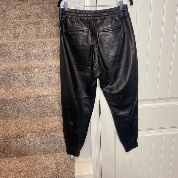 Coach black leather jogger pants - Picture 3 of 9